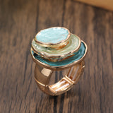 Triple Layered Boho Ring with Enamel