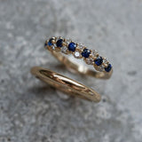 Elegant Blue Vintage Zircon Ring Set