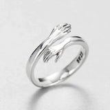 Adjustable silver ring