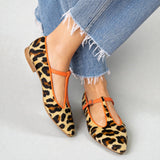 Lulu | Leopard Print T-Bar Shoes