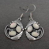 White stone earrings