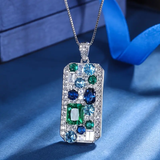 Brilliant Blue and Green Collar