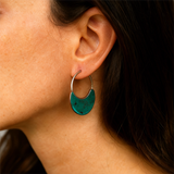 Granny-style turquoise earring