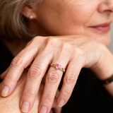 Zirconia heart ring