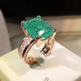 Golden Ring Green Stone