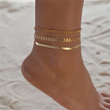 Golden ankle bracelet