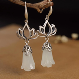 Vintage Earrings with White Opal