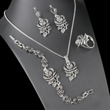 Elegant Silver Set with Zircon