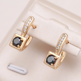 Elegant Black Cubic Zirconia Gold Colored