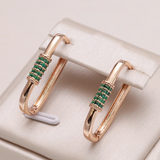 Elegant little green zircon earrings