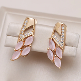 Elegant Pink Crystal Earrings