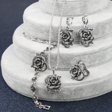 Elegant Silver Set with Zircon