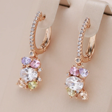 Elegant multi-color crystal earring