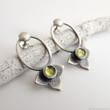 Vintage earrings with yellow crystals