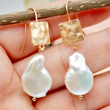 Vintage earrings with freshwater pearls