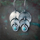 Turquoise earrings in silver