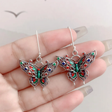 Colourful Vintage Butterfly Earrings