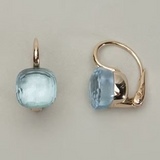 Vintage Blue Earrings, with embedded zircon