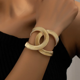 Elegant golden double bracelet