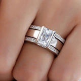 Vintage ring with glass interiors