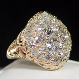 Vintage Round Golden Ring with Diamond