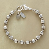 Vintage silver-cube bracelet