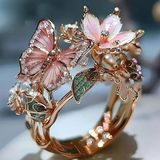 Nature's dazzling butterfly ring with zirconia