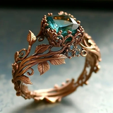 Nature's Ring Green Crystal