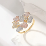 Golden Heller ring with natural elements