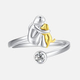 925 Sterling Silver Ring with Zirconia – Adjustable and Handmade