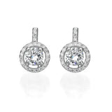 Margaret | Round Cubic Zirconia Earrings